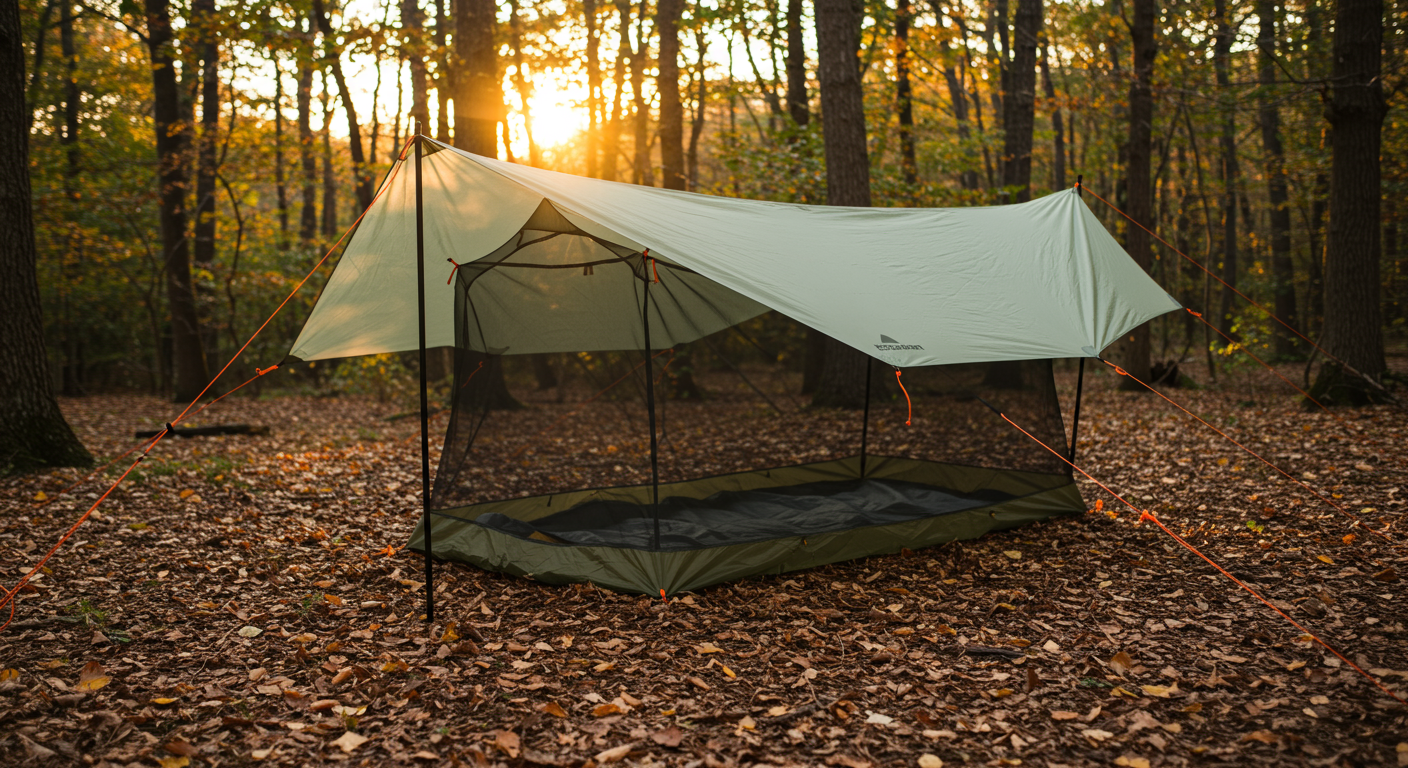 Nubé shelter in ground tent mode